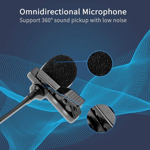 kacallap ALLAP-W1-2 Kit Omnidirectional UHF Wireless Lavalier Microphone System with 1 Receiver, 2 Transmitter, A/B Group Total 100 Channel for Canon Nikon Sony Cameras, XLR Camcorder, Phone in Saudi Arabia