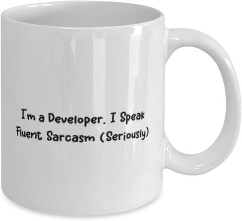 Beautiful Developer Gifts, I'm a Developer. I Speak Fluent Sarcasm, Birthday Gifts, 11oz 15oz Mug For Developer from Coworkers, Cool developer gifts, Unique developer gifts, Best developer gifts, in Saudi Arabia