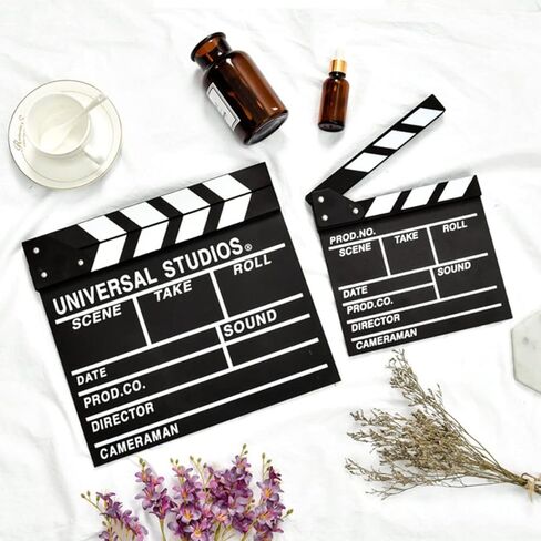 ARTIBETTER Television 1pc Cut Films Board Film Clapperboard Cardboard Booth Studio Scene and Slate Accessory Tv Movies Award Supplies Wooden Plays Prop Action Academy White Photography Tvs in Kuwait