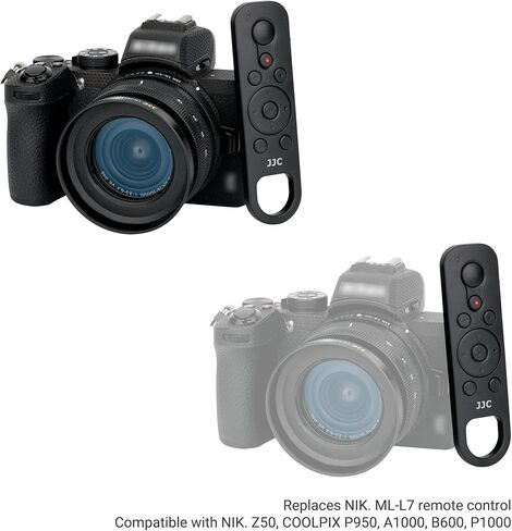 JJC Wireless Bluetooth Remote Control for Nikon, Replaces Nikon ML-L7 | for Nikon Z30 Z50 Z5II ZR Zf Zfc Z7 II Z6 III II Z5 COOLPIX P1000 P950 A1000 B600 in Saudi Arabia