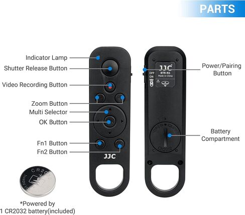 JJC Wireless Bluetooth Remote Control for Nikon, Replaces Nikon ML-L7 | for Nikon Z30 Z50 Z5II ZR Zf Zfc Z7 II Z6 III II Z5 COOLPIX P1000 P950 A1000 B600 in Saudi Arabia