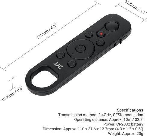 JJC Wireless Bluetooth Remote Control for Nikon, Replaces Nikon ML-L7 | for Nikon Z30 Z50 Z5II ZR Zf Zfc Z7 II Z6 III II Z5 COOLPIX P1000 P950 A1000 B600 in Saudi Arabia