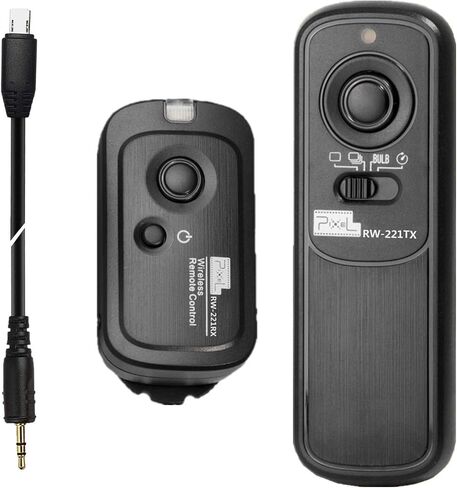 Pixel 2.4GHz Wireless Remote Control S1 Remote Shutter Release for Sony | Shutters for Sony RM-L1AM A300 A350 A400 A450 A500 A550 A560 A580 A700 A850 A900 A35 A37 A55 A57 A65 A67 A77M2 A99 A99M2 in Saudi Arabia