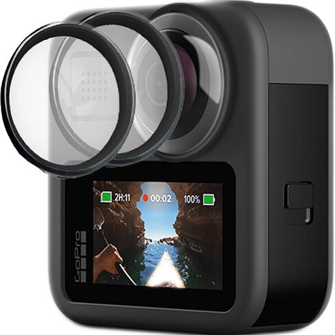 【قطعتان】 غطاء عدسة FitStill لمجموعة أدوات حماية عدسة الكاميرا Go Pro MAX Action، حماية عدسة لاصقة للكاميرا، واقي عدسة شفاف مقاوم للماء Go Pro MAX، حماية الكاميرا in Saudi Arabia