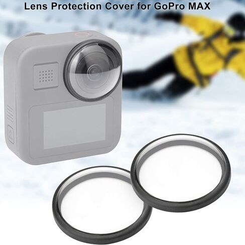 【قطعتان】 غطاء عدسة FitStill لمجموعة أدوات حماية عدسة الكاميرا Go Pro MAX Action، حماية عدسة لاصقة للكاميرا، واقي عدسة شفاف مقاوم للماء Go Pro MAX، حماية الكاميرا in Saudi Arabia