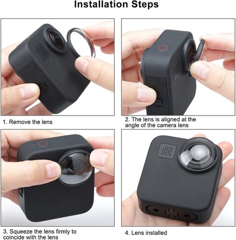 【قطعتان】 غطاء عدسة FitStill لمجموعة أدوات حماية عدسة الكاميرا Go Pro MAX Action، حماية عدسة لاصقة للكاميرا، واقي عدسة شفاف مقاوم للماء Go Pro MAX، حماية الكاميرا in Saudi Arabia