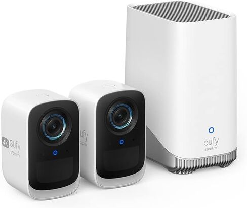 eufy Security eufyCam 3C 3-Cam Kit, Security Camera Outdoor Wireless, 4K Camera, Expandable Local Storage up to 16TB, Face Recognition AI, Spotlight, Color Night Vision, 2.4 GHz Wi-Fi, No Monthly Fee in Saudi Arabia