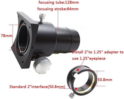 JUIYU Telescope Accessory Set 2'' Full Metal Rack and Pinion Focuser for Reflector Astronomical Telescope Telescope Camera in Saudi Arabia