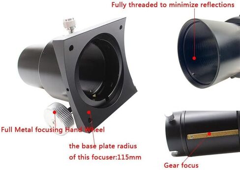 JUIYU Telescope Accessory Set 2'' Full Metal Rack and Pinion Focuser for Reflector Astronomical Telescope Telescope Camera in Saudi Arabia