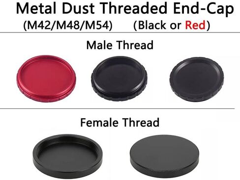 JUIYU Telescope Accessory Set M42/M48/M54 x0.75mm Male/Female Thread Metal Dust Threaded Astronomical Telescope Accessories Telescope Camera (Color : M48-Male-Red) in Saudi Arabia