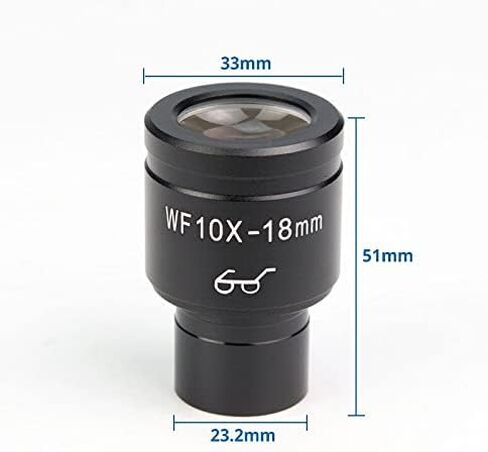 ZTBH Microscope Accessories Kit 10X Biological Microscope Eyepiece Wide-Field 18mm for Binocular Microscope Microscope Slides (Color : 2pcs) in Saudi Arabia
