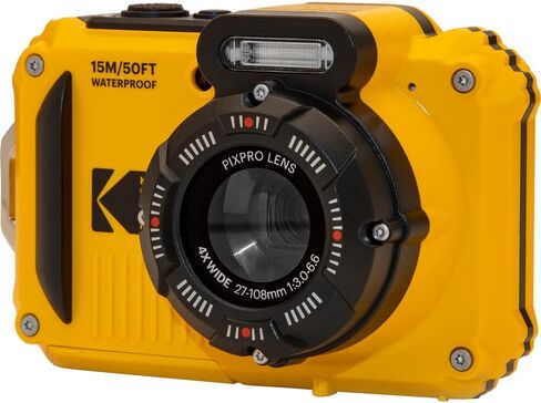 Kodak PIXPRO Astro Zoom WPZ2 16.4MP Digital Camera, 3" LCD Bundle with Lexar 64GB Memory Card, Deco Photo Camera Case, Vivitar Orange Camera Wrist Strap and Microfiber Cleaning Cloth in Kuwait