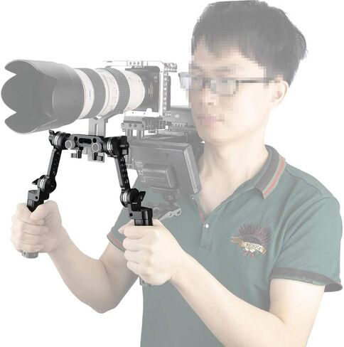 طقم مقبض من NICEYRIG ARRI Rosette مع ذراع تمديد ينطبق على نظام تثبيت وسادة الكتف DSLR 15 مم - 271 in Kuwait