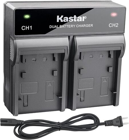 Kastar Fast Dual Charger for JVC BN-VF823 BN-VF823U and GZ-MG365 GZ-MG430 GZ-MG435 GZ-MG465 GZ-MG555 GZ-MG575 GZ-MG630 GZ-MG650 GZ-MG670 GZ-MG680 GZ-MG730 GZ-MS100 GZ-MS101GZ-MS120 GZ-MS130 GZ-D230 in Saudi Arabia