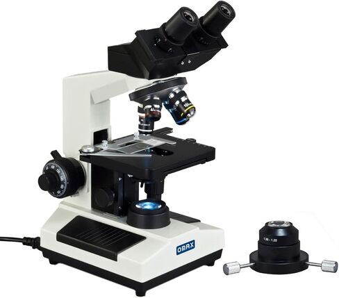OMAX 40X-2000X Binocular Oil Darkfield Compound Microscope with Replaceable LED Light in Saudi Arabia