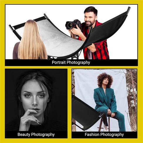 Glow ArcLight II Curved Light Reflector Kit, a Portable Photography Reflector for Studio, Photo, Video, Portrait with White Light Reflector, Gold Light Reflector, Silver White Reflector and Carry Bag in Saudi Arabia