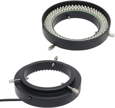 Lab Microscope Accessories Microscope Illuminators-Stereo Microscope Top Illumination Supplementary Source Inner Diameter 81mm LED Ring Light Source Adjustable Lighting 156 LED in Kuwait
