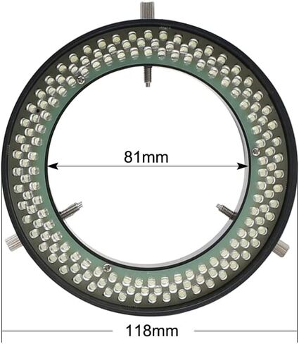 Lab Microscope Accessories Microscope Illuminators-Stereo Microscope Top Illumination Supplementary Source Inner Diameter 81mm LED Ring Light Source Adjustable Lighting 156 LED in Kuwait