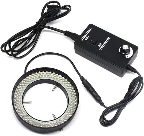 Lab Microscope Accessories Microscope Illuminators-Stereo Microscope Top Illumination Supplementary Source Inner Diameter 81mm LED Ring Light Source Adjustable Lighting 156 LED in Kuwait
