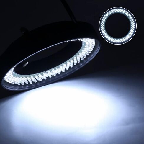 Lab Microscope Accessories Microscope Illuminators-Stereo Microscope Top Illumination Supplementary Source Inner Diameter 81mm LED Ring Light Source Adjustable Lighting 156 LED in Kuwait