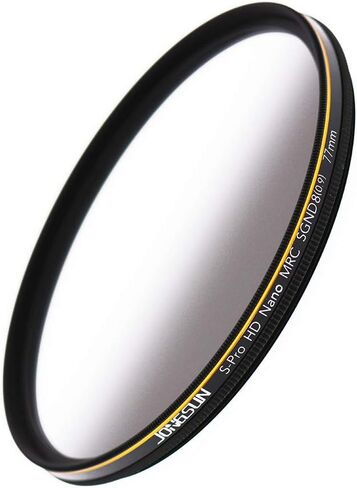 JONGSUN 77mm ND Filter, Color Graduated Gray Neutral Density Filter, 18 Layer Multi-Coated, Optical Glass Schott B270, CSGND8 (0.9) 3-Stop in Saudi Arabia