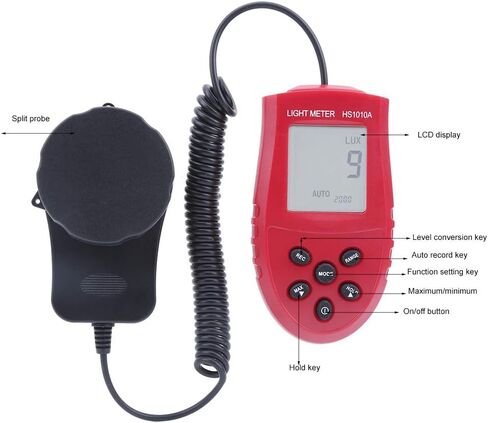 مقياس الضوء الرقمي EVTSCAN عالي الدقة، مقياس ضوئي محمول بمدى تلقائي HS1010A in Kuwait
