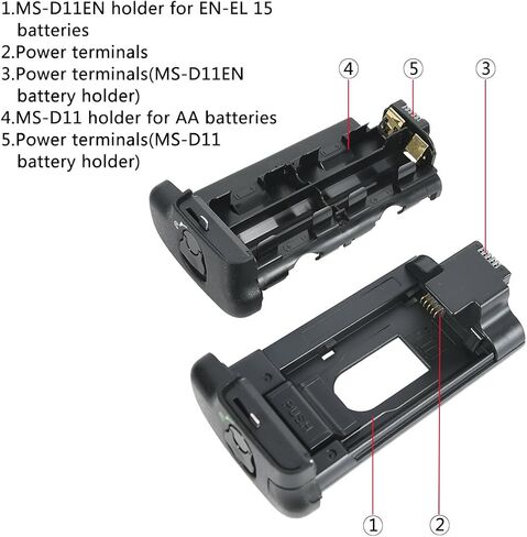 DSTE Replacement for Pro MB-D11 Vertical Battery Grip Compatible Nikon D7000 DSLR Digital Camera as EN-EL15 in Saudi Arabia