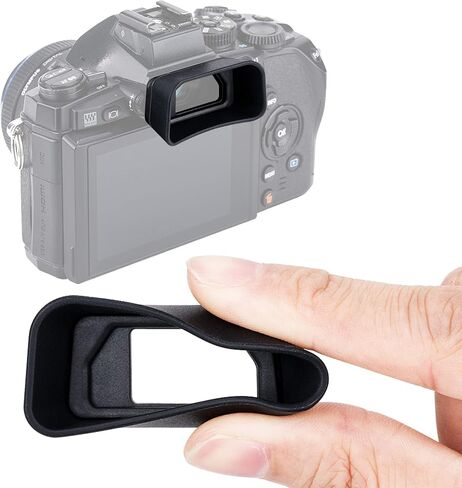 JJC KIWIFOTOS Ergonomic Long Camera Eyecup for Olympus E-M5 Mark III/E-M10 Mark III/E-M10 Mark II/E-M5 Mark II, Eye Cup Eye Piece Viewfinder Replaces Olympus EP-16 EP-15, Soft Silicone, 47x25x19mm in Saudi Arabia