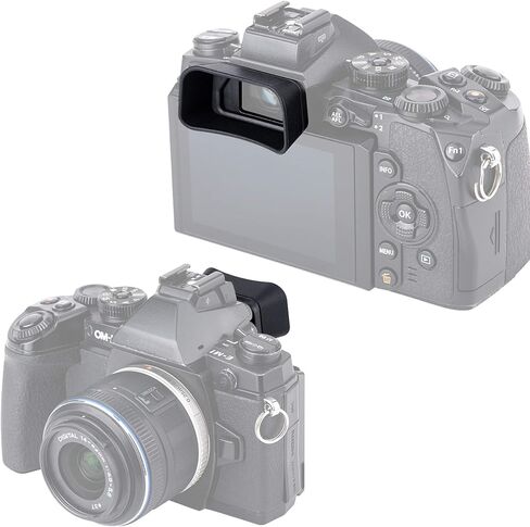 JJC KIWIFOTOS Ergonomic Long Camera Eyecup for Olympus E-M5 Mark III/E-M10 Mark III/E-M10 Mark II/E-M5 Mark II, Eye Cup Eye Piece Viewfinder Replaces Olympus EP-16 EP-15, Soft Silicone, 47x25x19mm in Saudi Arabia