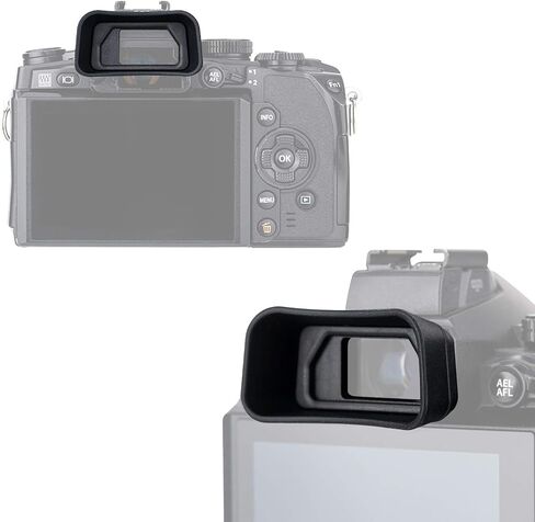 JJC KIWIFOTOS Ergonomic Long Camera Eyecup for Olympus E-M5 Mark III/E-M10 Mark III/E-M10 Mark II/E-M5 Mark II, Eye Cup Eye Piece Viewfinder Replaces Olympus EP-16 EP-15, Soft Silicone, 47x25x19mm in Saudi Arabia