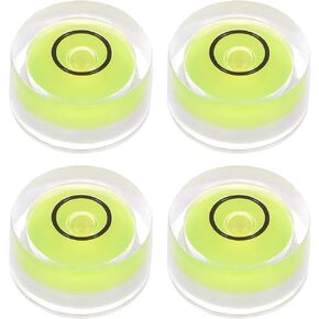 6pcs Round Bubble Level 12x6mm Mini Circular Bullseye Spirit Levels for Leveling Camera Tripod Telescope Workshop Turntable Pictures Frame, Green
