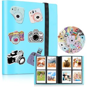 160 Pockets Photo Album with Colorful Stickers for Fujifilm Instax Mini LiPlay EVO Polaroid Snap SnapTouch PIC-300 Z2300 Mint Zip Instant Camera Printer (Black)