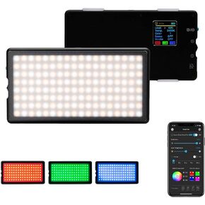 Lume Cube Panel Pro 2.0 RGB ضوء الكاميرا | للتصوير الفوتوغرافي والفيديو، يناسب سوني ونيكون وكانون وباناسونيك وفوجي والمزيد | تطبيق بلوتوث، لون قابل للتعديل، حامل كاميرا وموزع هواء متضمن