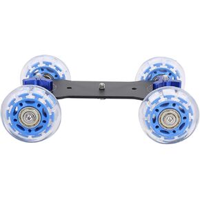 Camera Dolly Wheel, Dolly Skater Car 10KG Load Rail Roller Track Slider Mini Desktop Dolly Car Portable Mini Professional Slider Car for DSLR Camera Camcorder Mirrorless Cameras Cell Phones in Saudi Arabia