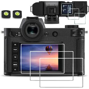 ديبوس شاشة حماية LCD + توب متوافقة مع كاميرا لايكا SL2، غطاء واقي صلب من الزجاج المقوى مضاد للخدش يتضمن مستوى العرض الساخن (3+3+2 عبوة) in Kuwait