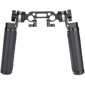 NICEYRIG Rosette Leather Handles with 15mm Rod Clamp Connector for 15mm DSLR Camera Shoulder Rig Support System in Kuwait