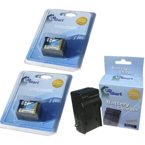 2 Pack - Replacement for Canon VIXIA HF G20 Battery + Charger - Compatible with Canon BP-808 Digital Camcorder Battery and Charger (Decoded 890mAh 7.4V Lithium-Ion) in Kuwait