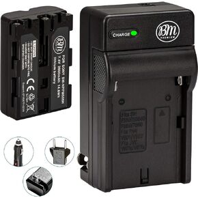 BM Premium NP-FM500H Battery and Charger for Sony Alpha a68, a77II, SLT-A57, SLT-A58, SLT-A65V, SLT-A77V, SLT-A99V, SLT-A200, A300, A350, A450, A500, A550, A560, A580, A700, A850, A900 Cameras in Kuwait