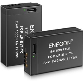 ENEGON ACK-E18 DR-E18 DC مقرنة LP-E17 الدمية مجموعة محول الطاقة AC لكاميرات Canon EOS Rebel SL2 SL3 T6i T6S T7i T8i 200D 200D II 250D 750D 760D 800D 77D 8000D Kiss X8i X9i X10. in Kuwait