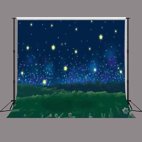 7x5ft Cartoon Backdrops Fantastic Starry Sky Night Landscape Camping Themd Party Background Photo Booth Backdrop Studio Props GYGE251 in Saudi Arabia