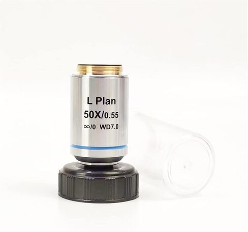 FIERRG Lab Microscope Equipment Working Distance Infinity Plan Objective Lens 5X 10X 20X 50X 100X for Metallurgical Microscope Microscope Accessories (Color : 50X) in Saudi Arabia