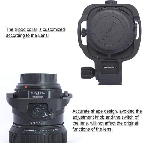 Aviation Aluminum Tripod Mount Ring Lens Collar for Canon TS-E 17mm f/4L Tilt-Shift Lens 3553B002 and Canon TS-E 24mm f/3.5L II Tilt-Shift Lens 3552B002, with Quick Release Plate for Tripod Ball Head in Saudi Arabia