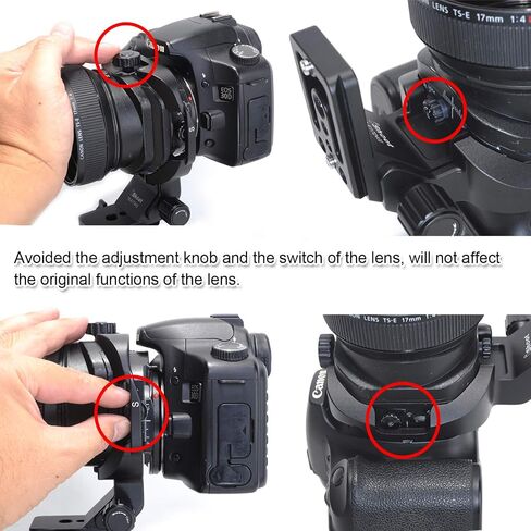 Aviation Aluminum Tripod Mount Ring Lens Collar for Canon TS-E 17mm f/4L Tilt-Shift Lens 3553B002 and Canon TS-E 24mm f/3.5L II Tilt-Shift Lens 3552B002, with Quick Release Plate for Tripod Ball Head in Saudi Arabia