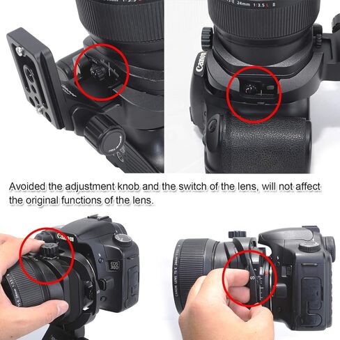 Aviation Aluminum Tripod Mount Ring Lens Collar for Canon TS-E 17mm f/4L Tilt-Shift Lens 3553B002 and Canon TS-E 24mm f/3.5L II Tilt-Shift Lens 3552B002, with Quick Release Plate for Tripod Ball Head in Saudi Arabia