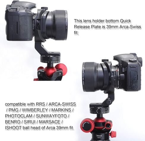 Aviation Aluminum Tripod Mount Ring Lens Collar for Canon TS-E 17mm f/4L Tilt-Shift Lens 3553B002 and Canon TS-E 24mm f/3.5L II Tilt-Shift Lens 3552B002, with Quick Release Plate for Tripod Ball Head in Saudi Arabia