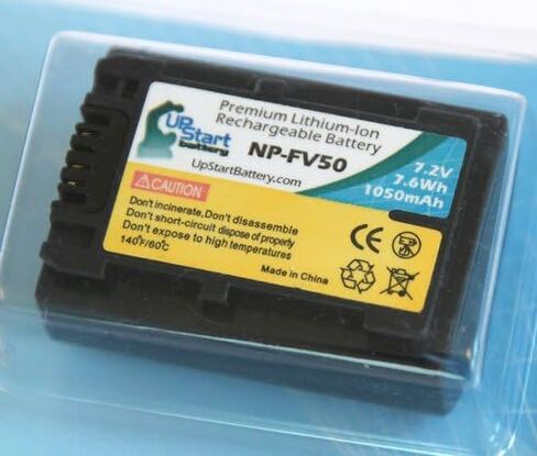 2 Pack - Replacement for Sony DCR-SR42 Battery + Charger - Compatible with Sony NP-FV50 Digital Camera Battery and Charger (1050mAh 7.2V Lithium-Ion) in Saudi Arabia