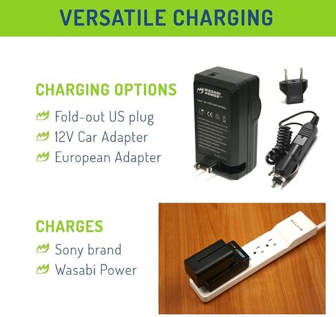 Wasabi Power Battery for Sony NP-F730, NP-F750, NP-F760, NP-F770 (4900mAh) and Sony DCR-VX2100, DSR-PD150, DSR-PD170, FDR-AX1, HDR-AX2000, HDR-FX1, HDR-FX7, HDR-FX1000, HVL-LBPB, HVR-HD1000U and More in Saudi Arabia