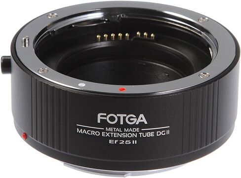 Fotga 25mm Metal AF Auto Focus Macro Extension Tube for Canon EOS EF EF-S Mount 1D/1Ds, Mark II, III, IV, X, C, 5D, 5D Mark II/III 7D,10D,20D,30D,40D,50D,60D,60Da,Rebel XT, XTI, XS, XSI T1 Dslr Camera in Saudi Arabia