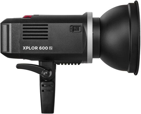 Flashpoint XPLOR 600 HSS يعمل بالبطارية الخارجية ستوديو فلاش ستروب مونولايت مع نظام تحكم عن بعد راديو R2 2.4 جيجا هرتز مدمج، حامل بوينز، بطارية ليثيوم 600 واط 11.1 فولت 8700 مللي أمبير في الساعة، 450 ومضات طاقة كاملة in Kuwait