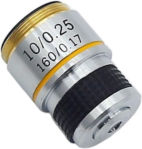 Microscope Accessories kit Slide Preparation camer 4X 10X 20X 40X 100X for Biological Microscope 185 Achromatic Objective Lens Microscope Accessories (Color : 10X) in Kuwait